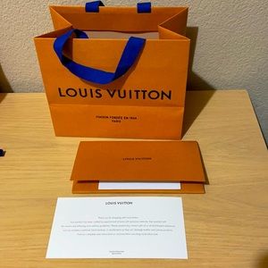 Authentic LV shopping bag w. Receipt Envelope